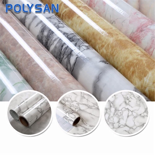 Selbstklebende dekorative Vinylfolie aus laminiertem PVC mit Marmorstruktur