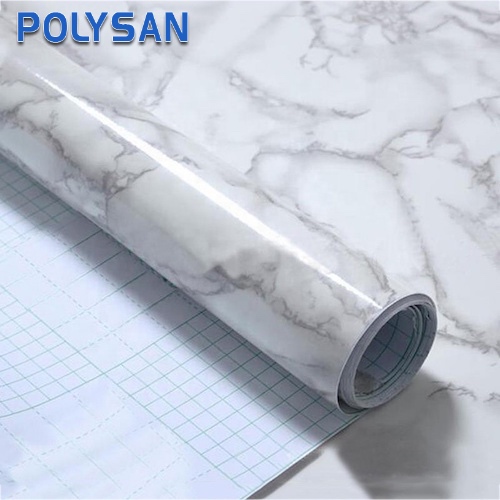 Selbstklebende dekorative Vinylfolie aus laminiertem PVC mit Marmorstruktur