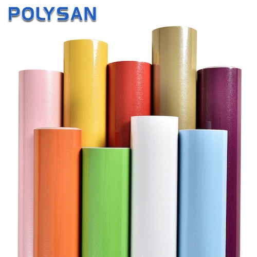 Selbstklebende dekorative PVC-Vinylfolie mit einfarbiger Laminierung