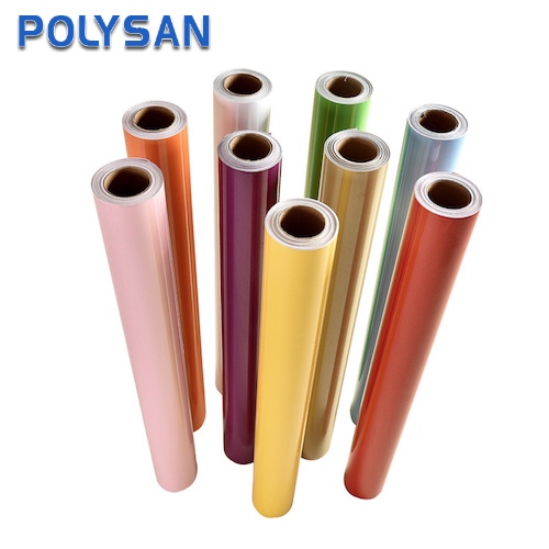 Selbstklebende dekorative PVC-Vinylfolie mit einfarbiger Laminierung